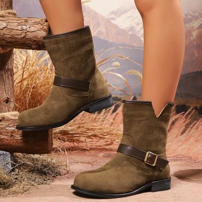 2024 Новые Горячие Продажи Однотонные Зимние Ботильоны Женские Повседневные Туфли на Плоской Подошве Дизайнерская Мода Обувь для Ходьбы Мотоциклетные Ботинки Зима