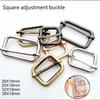 5PCS Metal Sliding Bar Buckle Tri-gildes Slider Rectangle Adjuster Buckle for Leather Craft Bag Strap Belt Shoulder Webbing