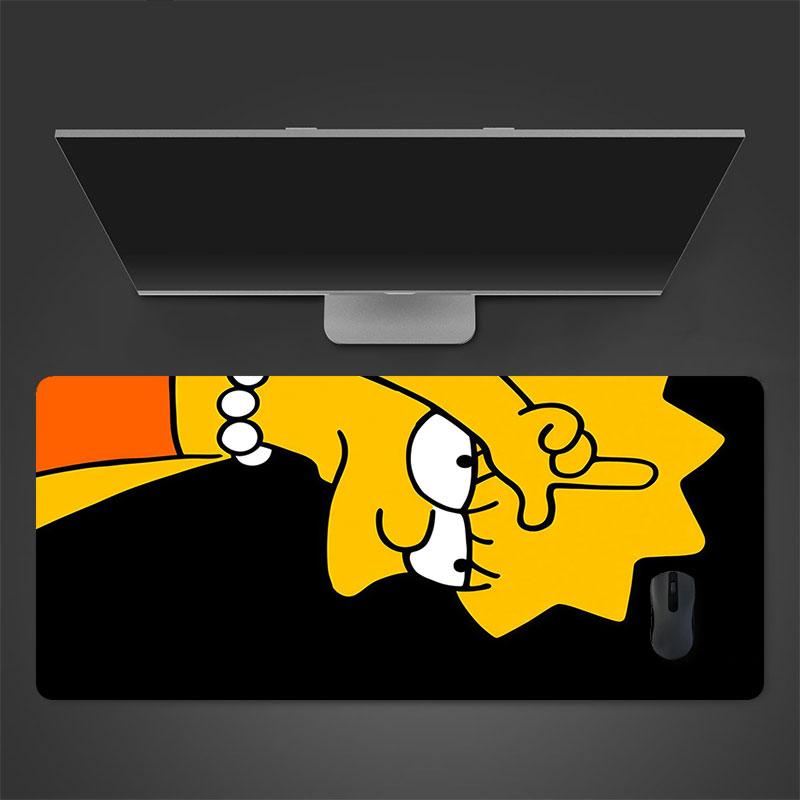 Lisa Simpson Mouse Pad, Large Gaming Desk Mat, Non-slip XXL Mousepad for Laptop & Tablet, Mini PC Playmat with Stitched Edges