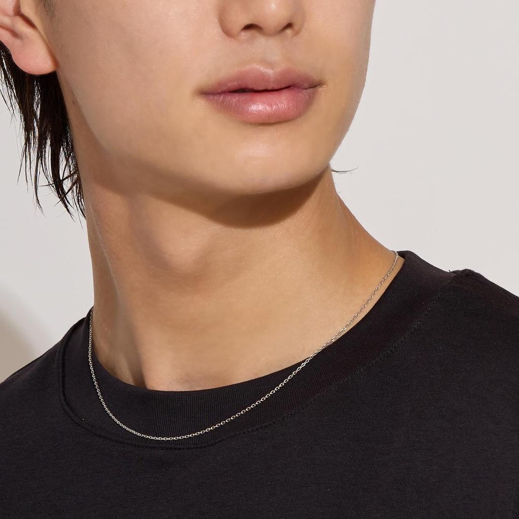 Platinum Chain Necklace Pt850 Azuki Width Maximum 45cm Length Adjustable [Lara Christie] 1.35mm Approx. 3.8g Lc97-0034