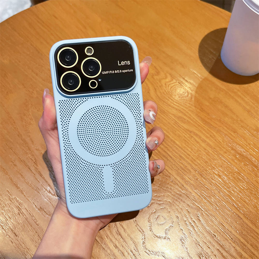 Охлаждающее рассеивание тепла для чехла Magsafe для iPhone 13 14 Pro Max 12 Pro 11 14Plus, пленка для полной камеры, металлический жесткий ультратонкий чехол