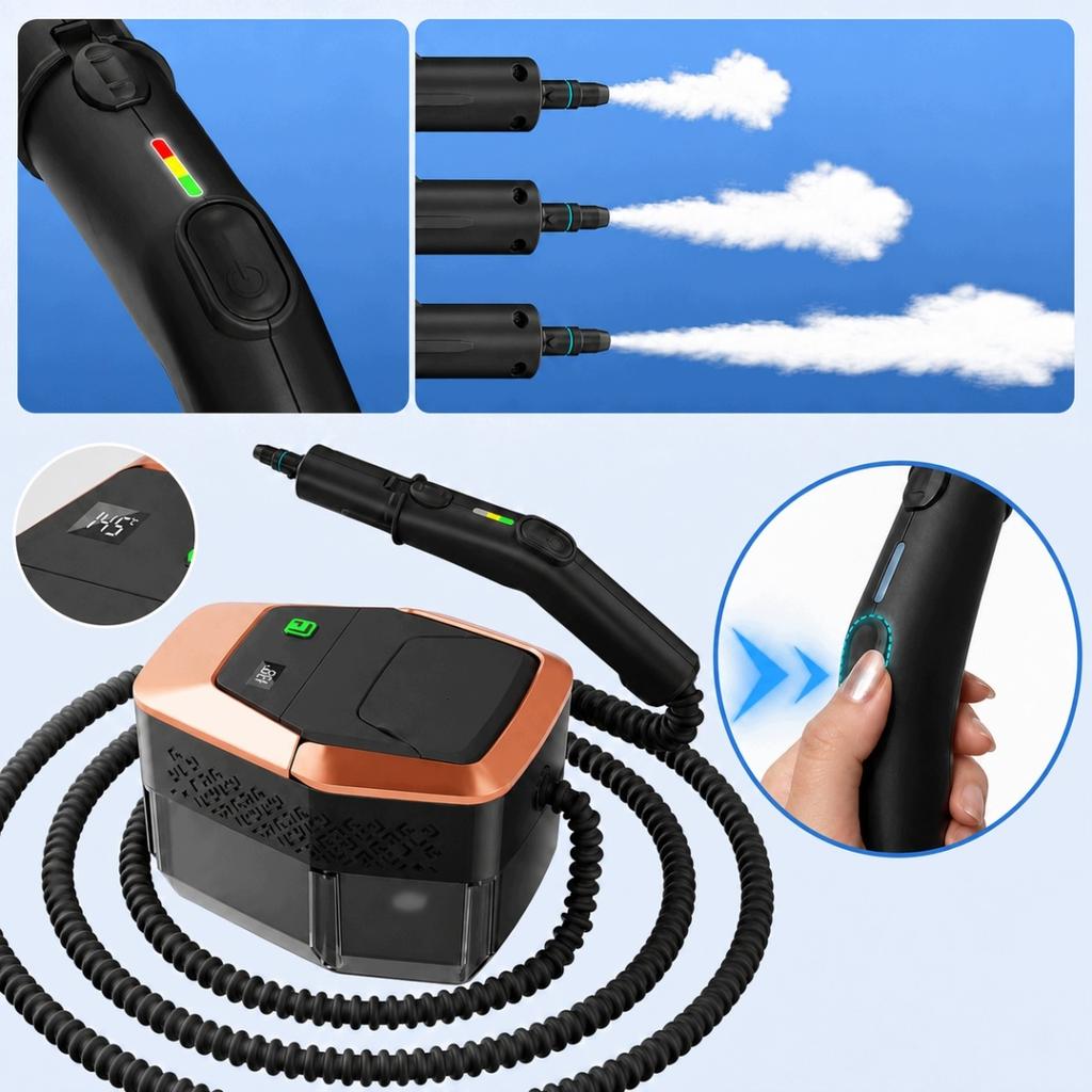 Pressure Steam Cleaner and Mop for Windows and Upholstery - 5 Bar