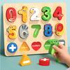 Wooden Alphabet Puzzle Matching Board, Letters Numbers Shape Sorter Montessori Educational Toy for Toddlers 1-3 Years Gift