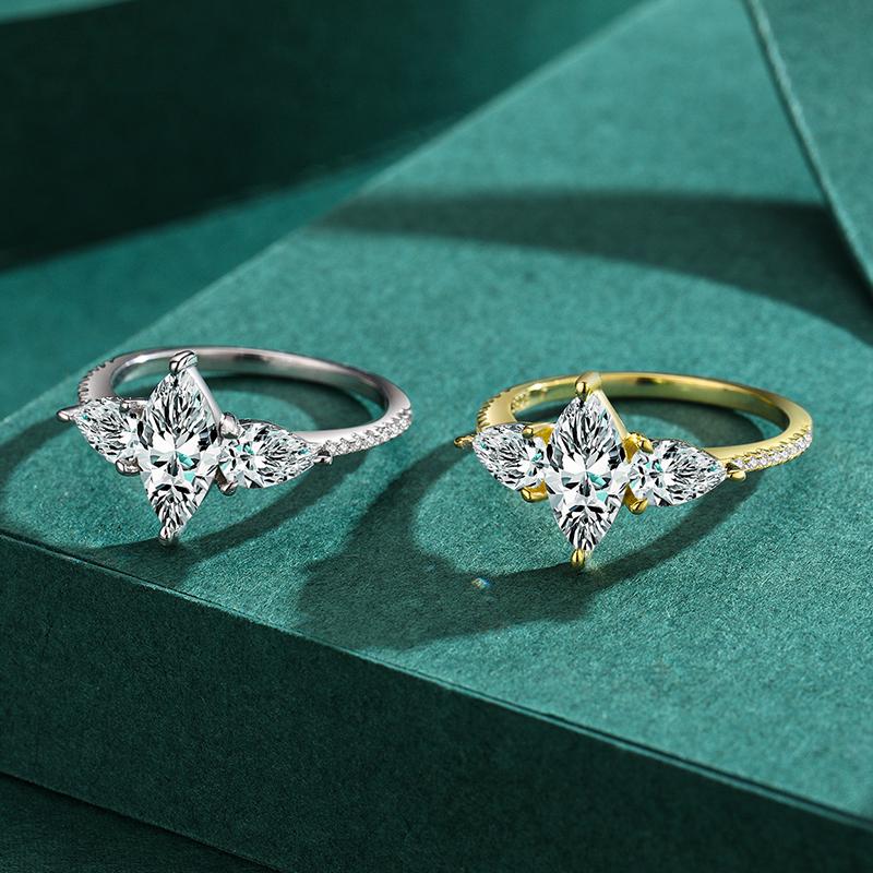 MODIAN 925 Sterling Silver High Quality Luxury Sparkling Zirconia Finger Ring For Women Classic Wedding Engagement Jewelry