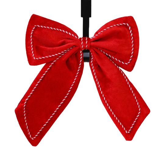 Yousheng 1/2 шт. Рождественский бант бархатный мягкий подвесной декор с колокольчиками банты рождественская тематика узор домашний декор для вечеринки