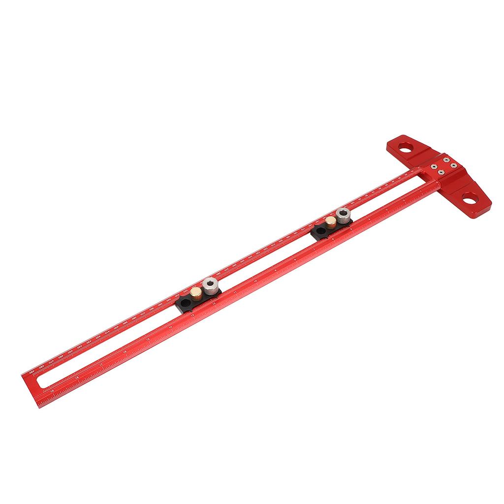 Линейка Т-образная для деревообработки, 50 см, метрическая дюймовая шкала, линейка для разметки и позиционирования сверления с диаметром 6, 8, 10 мм