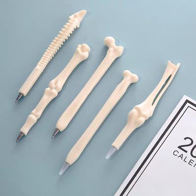 Смешная шариковая ручка Синие и черные чернила Креативный дизайн Ручки в виде костей Школьные и офисные письменные принадлежности Подарок Канцелярские товары
