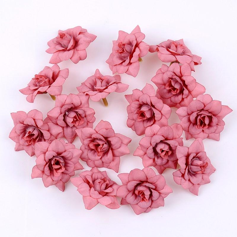 20PCs Rose Artificial Flowers Head Silk Fake Flowers Wedding Party Home Living Room Dining Table Garden Decorations DIY Crafts