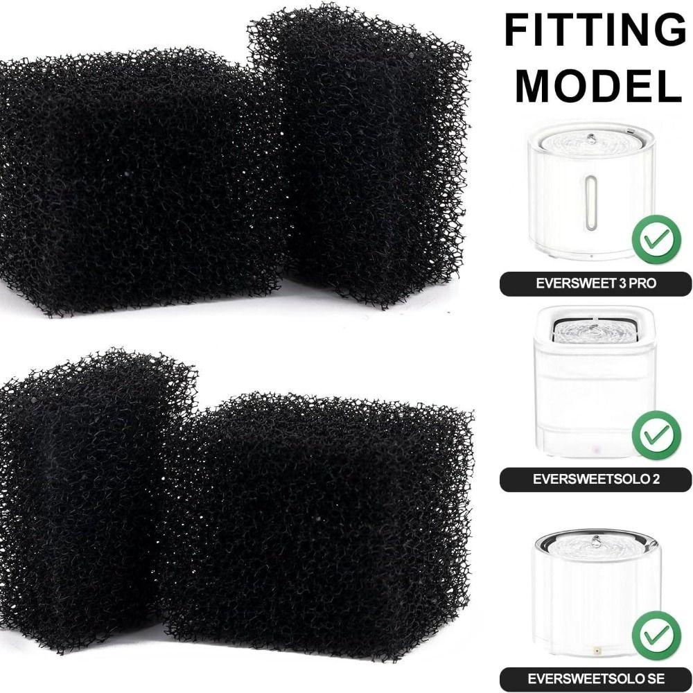 10PCS Black Pet Fountain Replacement Filter Pet Foam Filter Pet Drinking Dispenser