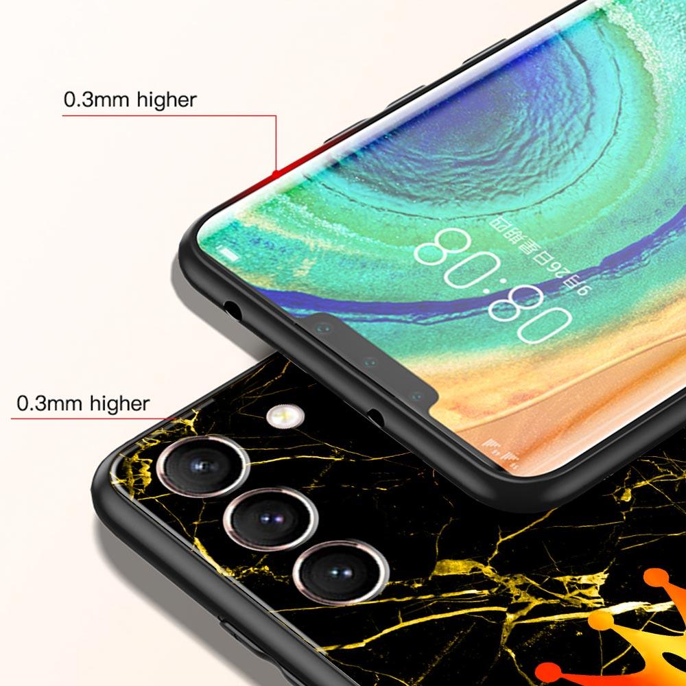Marble Letter Phone Case For Samsung Galaxy S26 Ultra S25 Plus S24 FE S23 S22 5G S21 S20 Cover Black Soft