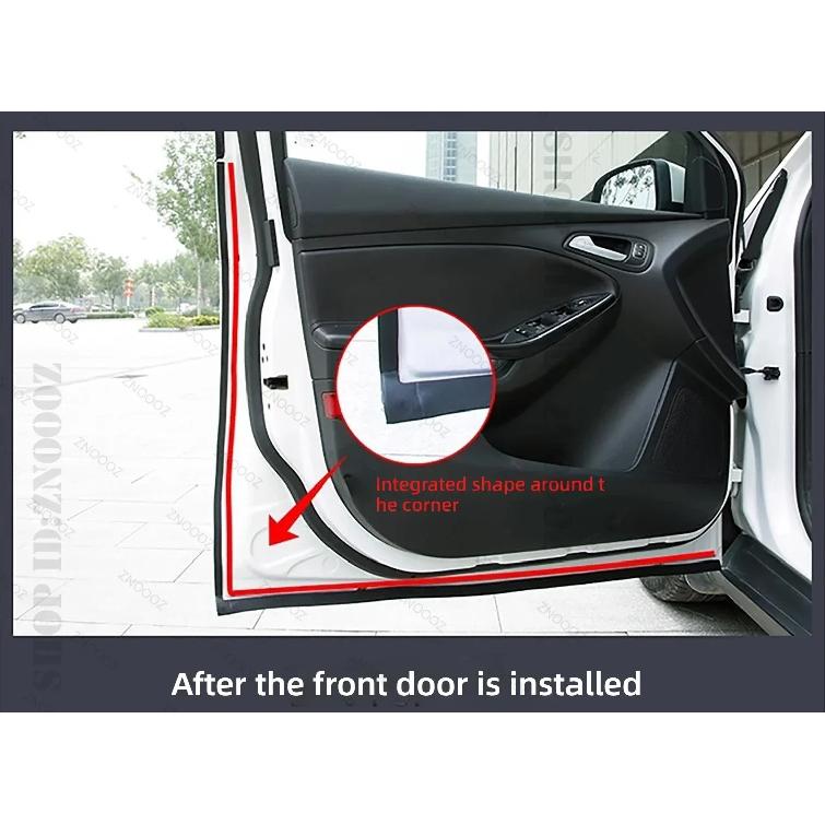 12PCS Car Door Seal Strip Rubber Double Layer Sealing Protector Soundproof Strip Dustproof Seal Strip For Tesla Model S 3 X Y