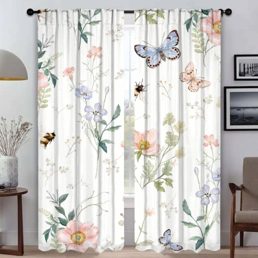 Цветы затемняющие шторы для камеры гостиная занавеска тюль для спальни оттенки домашний интерьер шторы 2 шт перегородка