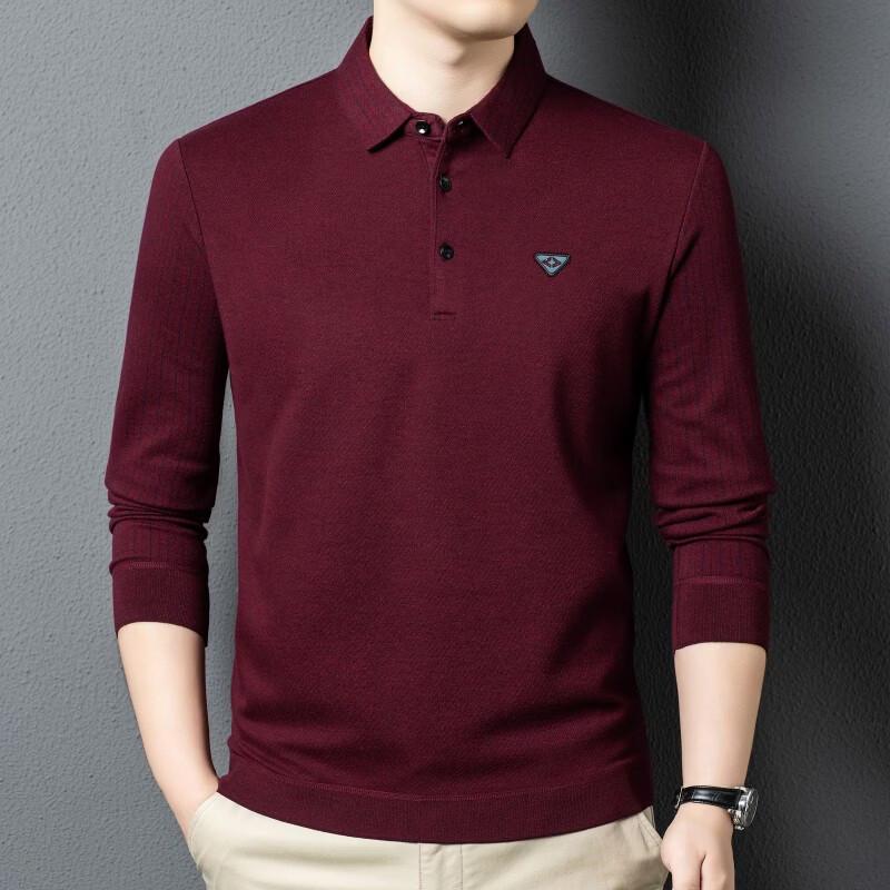 ROMON Men's Striped Wool Blend Polo Sweater