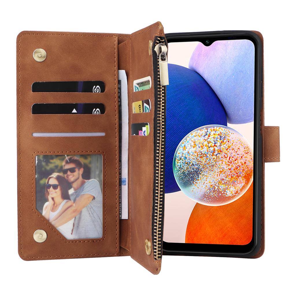 Чехол для Samsung Galaxy A54 5G с несколькими слотами для карт, чехол для телефона из искусственной кожи на молнии