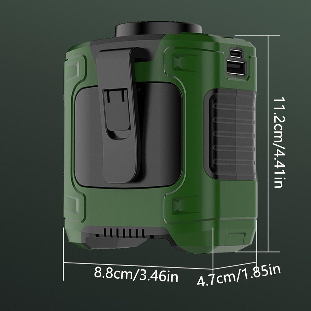 LED SOS Light Belt Clip Fan 10000mah Waist Hanging Fan Outdoor Fan with Flashlight  Hiking