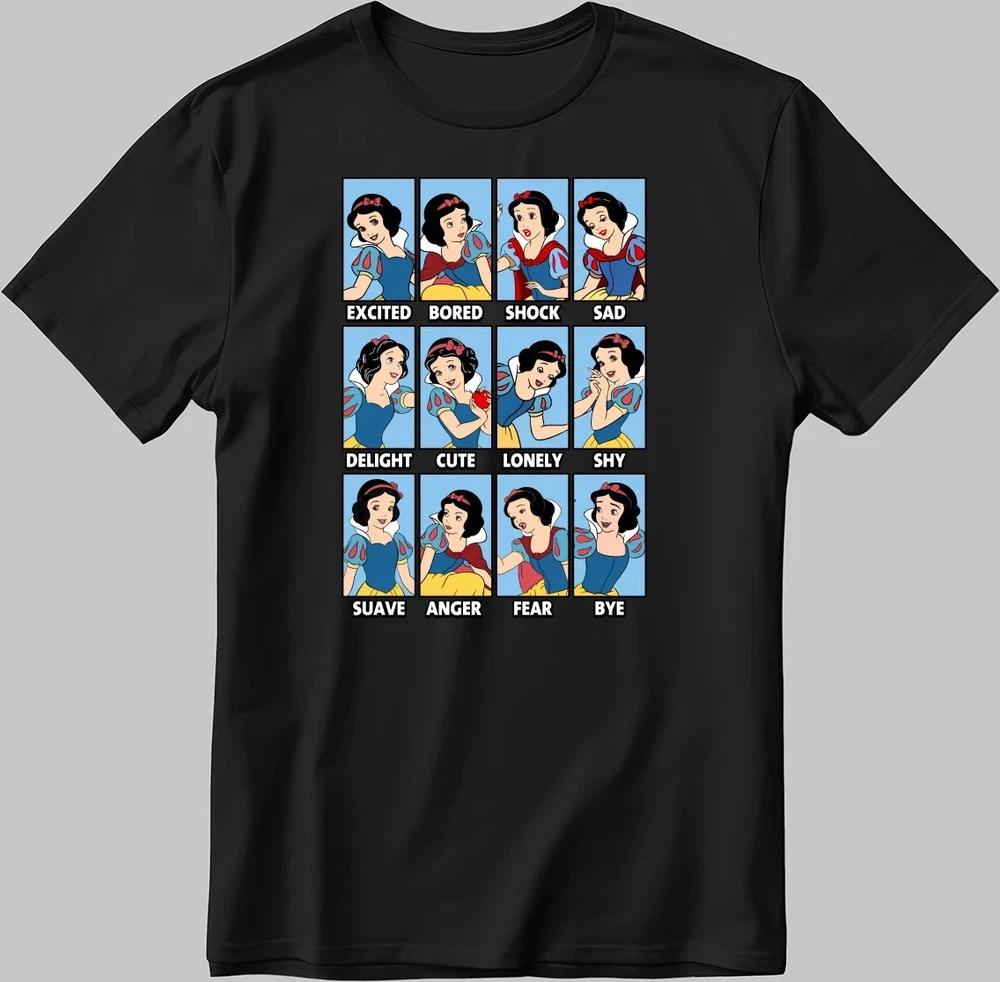 Princess Snow White Moods TShirt Size S4XL