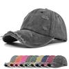 Broken Hole Baseball Hats Adjustable Sunscreen Hats Fashion Peaked Cap  Man Women Outdoor Sports