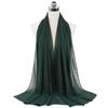Muslim Chiffon Hijab Scarf Women Long Solid Color Head Wrap For Women Hijabs Scarves Ladies Muslim Veil Jersey Hijabs 180*70cm