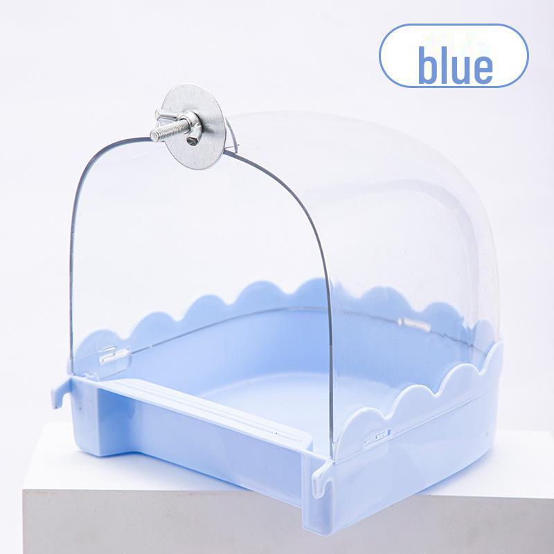 Очень большая прозрачная ванна для волнистых попугайчиков с ящиком - аксессуар для клетки для птиц