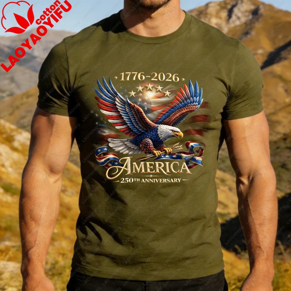 250th Anniversary America Patriotic Shirt USA 250 Years Shirt Bald Eagle American Tee 17762026 TShirt Men Unisex Cotton Tops