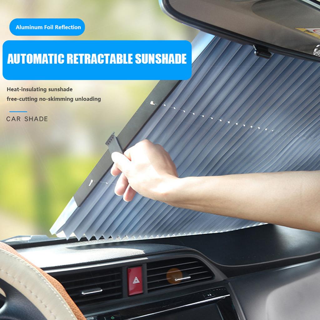 With UV Conservation Cool Windshield Sunshade Folding Car Heat Shield for Front & Rear Window