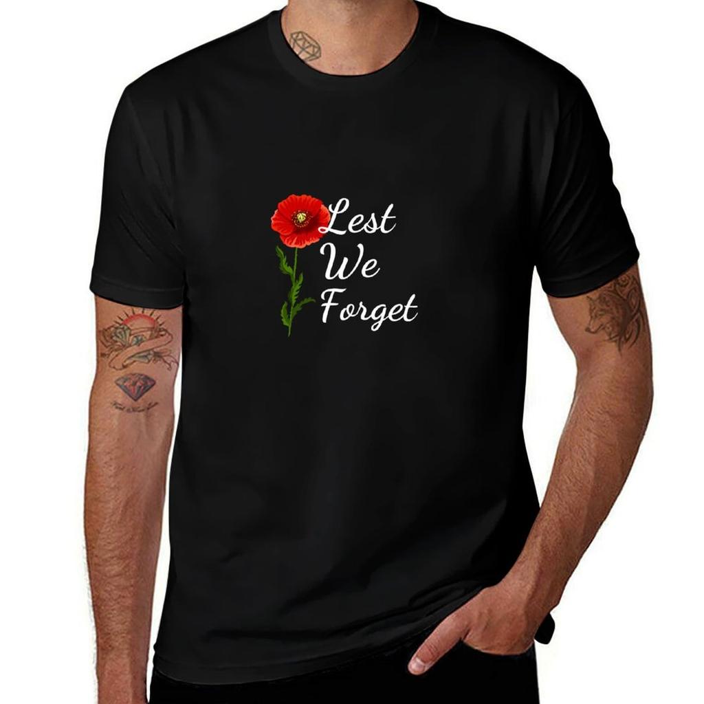 Lest We Forget TShirt Classic Print Short Sleeve Shirt