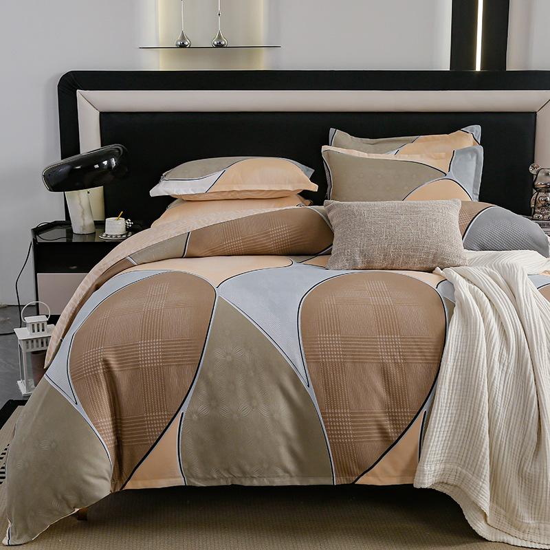 Комплект из четырех предметов из плотного хлопка с потертостями, комплект из 4 простыней и одеял, комплект из трех предметов для общежития