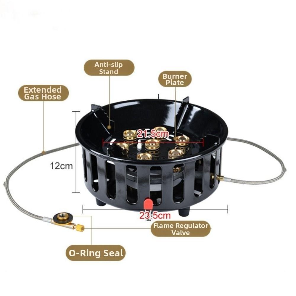 Electronic Ignition High-Power Burner 7-Core Portable Stove Camping Stove Tourist Use