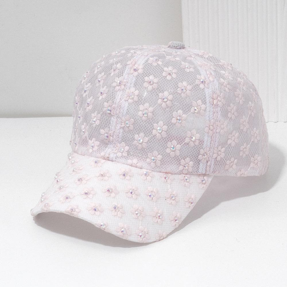 Lightweight Summer Baseball Cap Flower Embroidery Outdoor Sun Hat Female Fashion