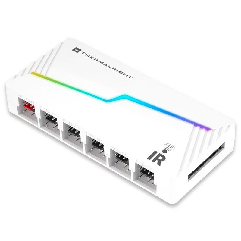 Thermalright ARGB AND FAN HUB X12 IR BLACK&WHITE Supports power supply ARGB lighting interface Supports 12 fans at the same time
