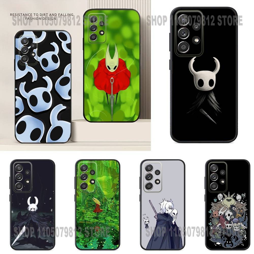 Чехол для телефона Game The H-Hollow K-Knight для Samsung S25,24,23,22,21,20,Ultra,10,10E,Plus Note20 Черный Чехол