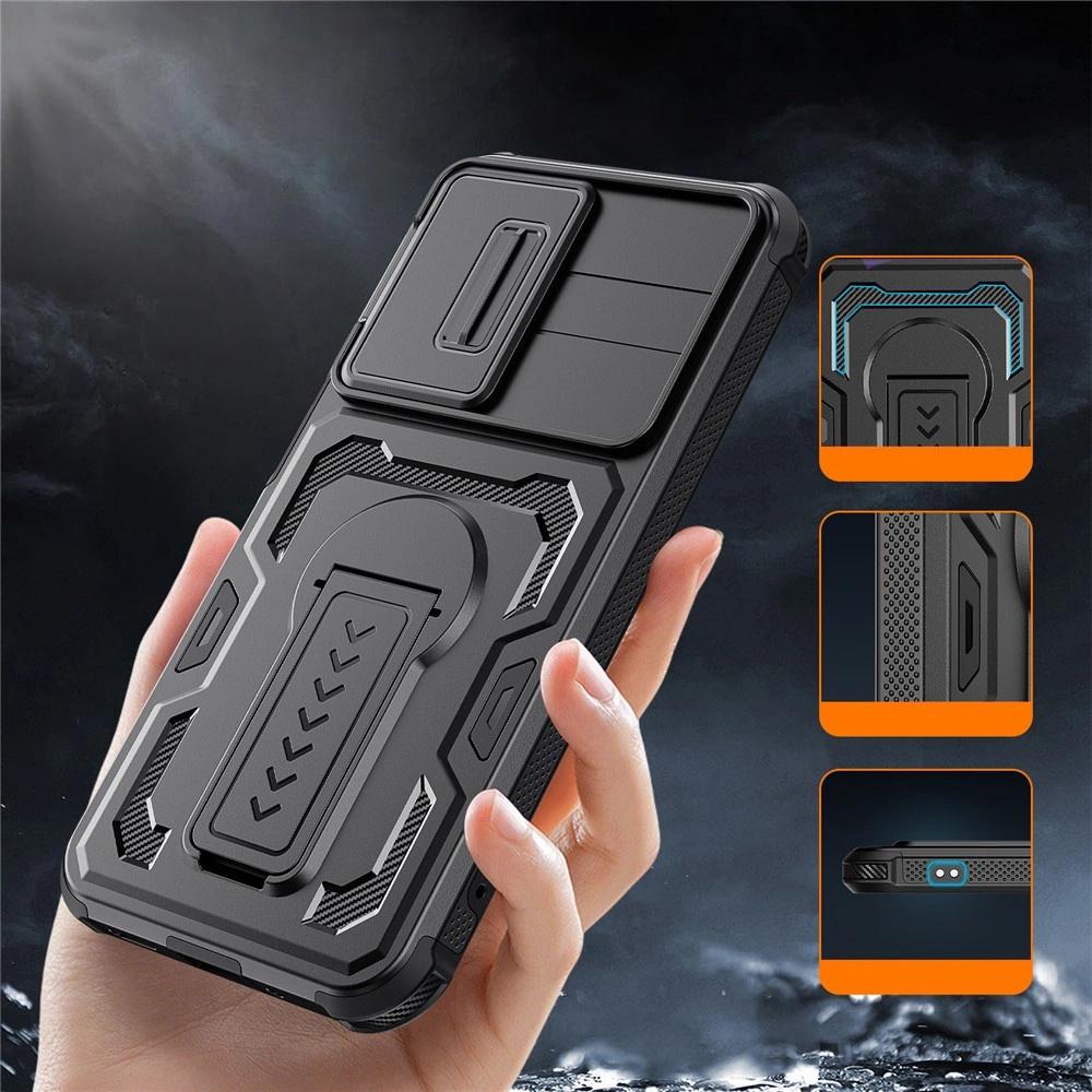Armored case for Samsung Galaxy A27 5G, with camera shutter, black