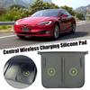 For Tesla Y 2023 2022 2021 Silicone Wireless Charging Pad Non-Slip Mat Dust-Proof Charger Protect Cover Car Accessories