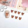 30Pcs Adorable Snowman Santa Claus Resin Nail Charms Cartoon Creative Colorful Christmas Series Nail Art Decorations Diy Nails