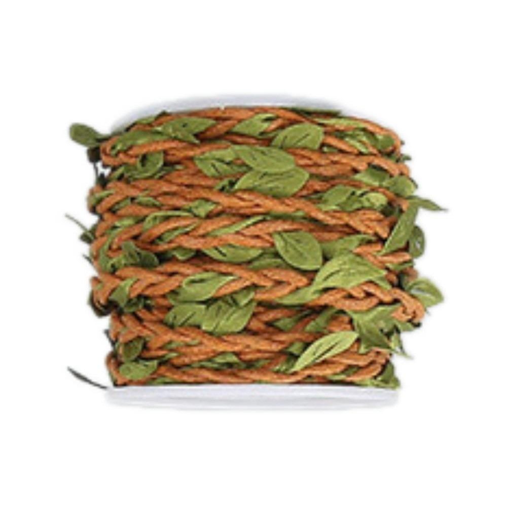 10M/Roll Boho Style Burlap Leaf Ribbon Natural Jute Rope Vine Simulation Vine Gift Decoration
