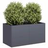 VidaXL Anthracite Planter 80x40x40 Cm Cold-Rolled Steel, Flower Pot, Plant Stand, Raised Bed, Support of 860670