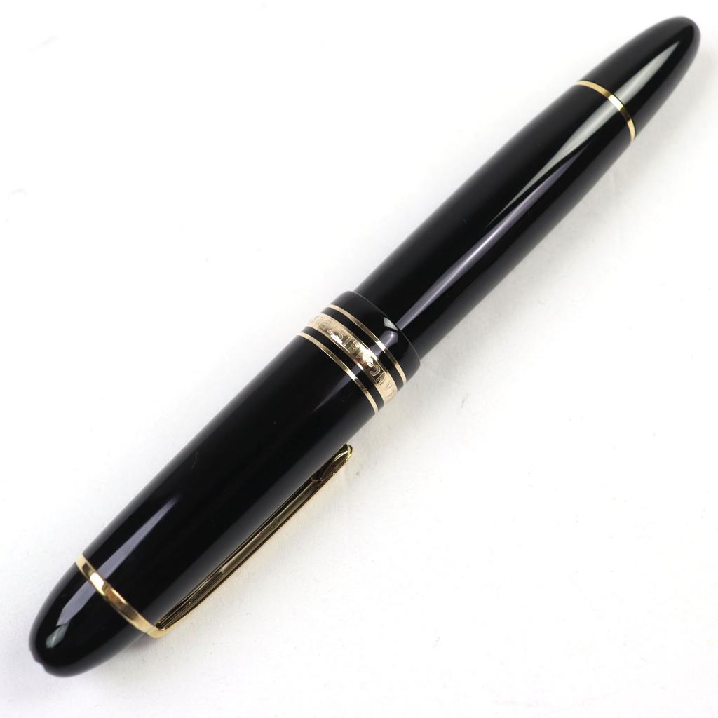 Great MONTBLANC fountain pen Meisterstck 149 White Star logo engraving 18K Used