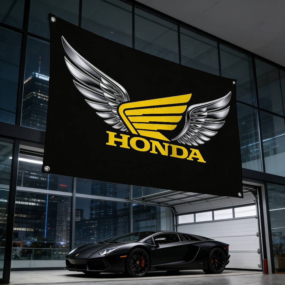 Мотоцикл Для HONDA Декоративный Флаг Водонепроницаемый Устойчивый к выцветанию Полиэстер Внутренний Наружный Подвесной Флаг PH2