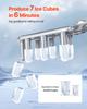 Countertop Ice Maker, 7 Cubes Ready in 6 Mins, 11.8 kg per Day, Self-Cleaning Portable Machine with Ice Scoop, Ice-Making Machine with 2 Sizes Bullet