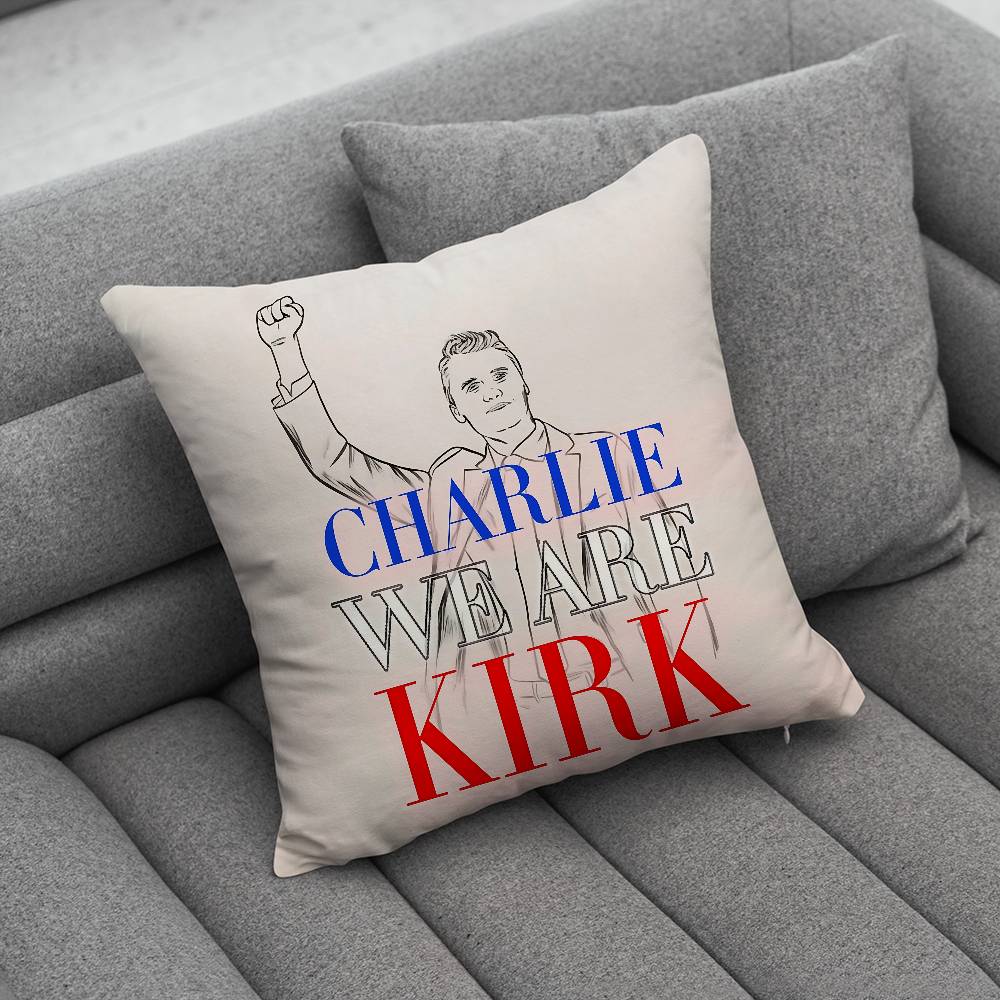 Charlie KKirk Cross Print Pattern Sofa Cushion Cover Pillowcase Home Party Car Bedding