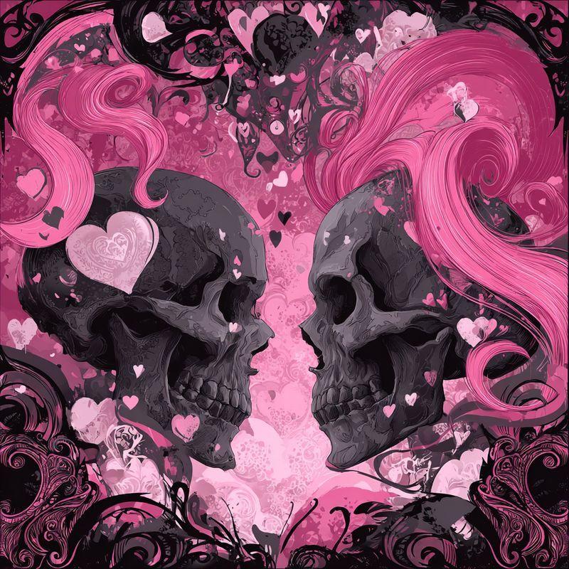 Полная Алмазная Живопись Квадратными Алмазами Розовый Череп 5D DIY Алмазное Искусство Мозаика Вышивка Крестом Хэллоуин Рукоделие H
