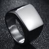 Wedding Ring Solid Color Finger Decoration Stainless Steel Men Square Band Finger Ring for Party