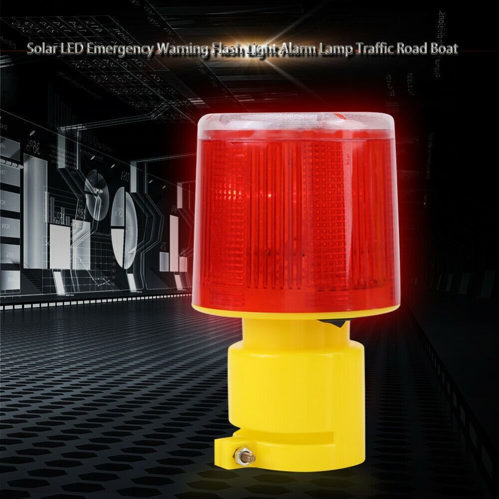 Waterproof Traffic Security Super Bright LED Signal Lamp Solar Warning Light Caution Light