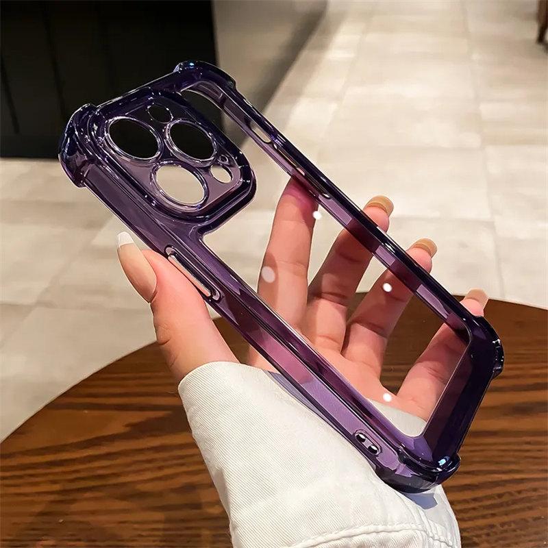 Противоударный мягкий чехол-бампер для iPhone 14 13 12 11 Pro Max 13Pro 14 Plus 13 11, прозрачный защитный силиконовый чехол для камеры