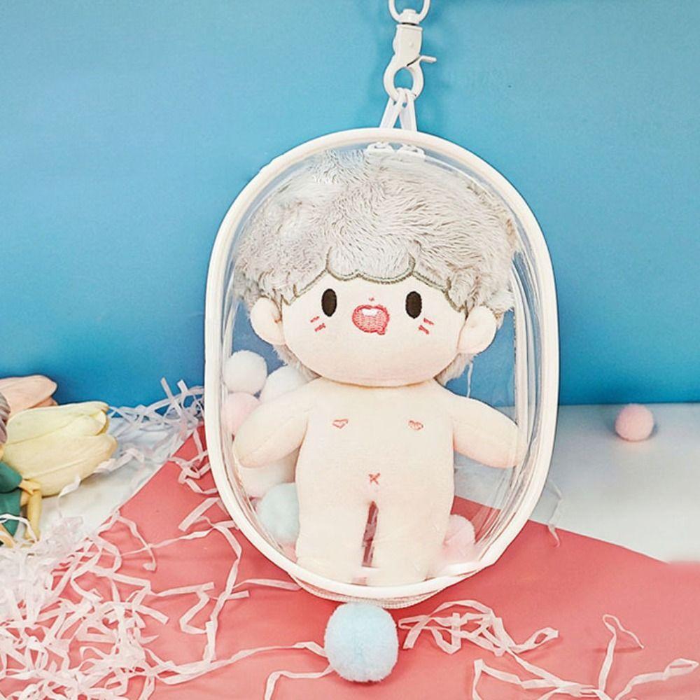 Transparent Doll Display Box 10/15/16cm Storage Case Toy Clear Outdoor Bag