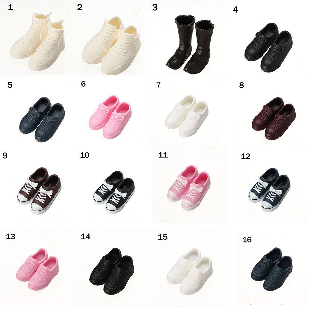 For 16cm Dolls Foot Length 2~3.5cm Casual Shoes Fashion Doll Shoes PVC Boots Plastic Sneakers