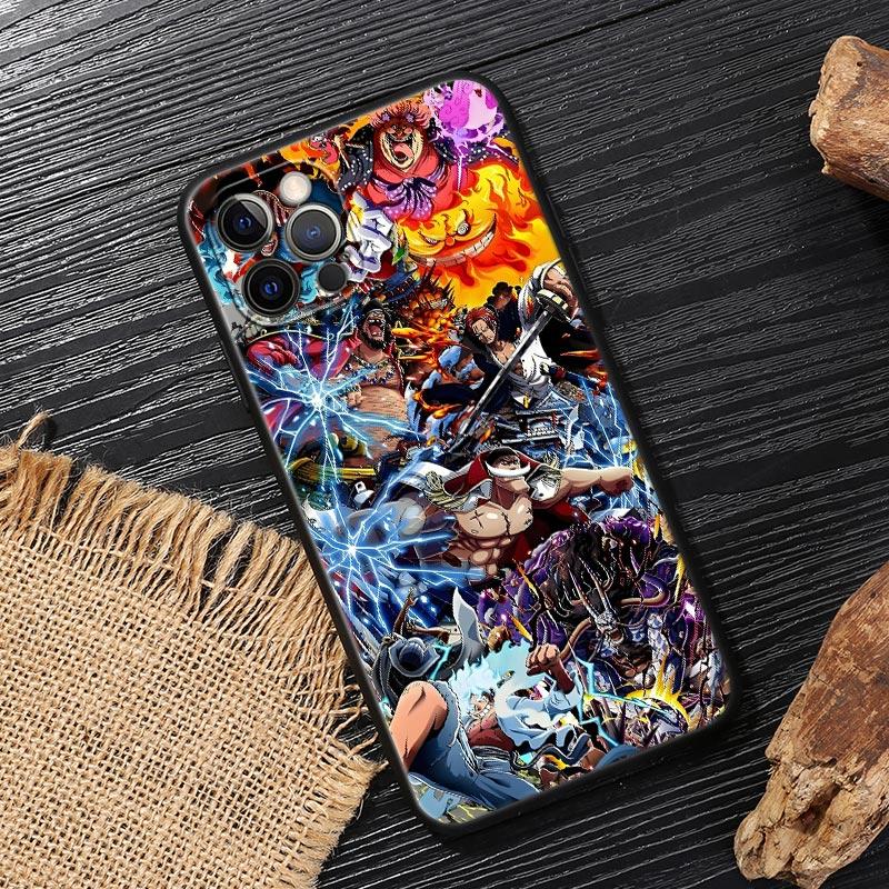 Japan Anime Onepieces Funda For iphone 17 Case For iPhone 16 15 11 12 13 Mini 17 Pro Max 16 Plus 17E 16E Air Case Soft Cover