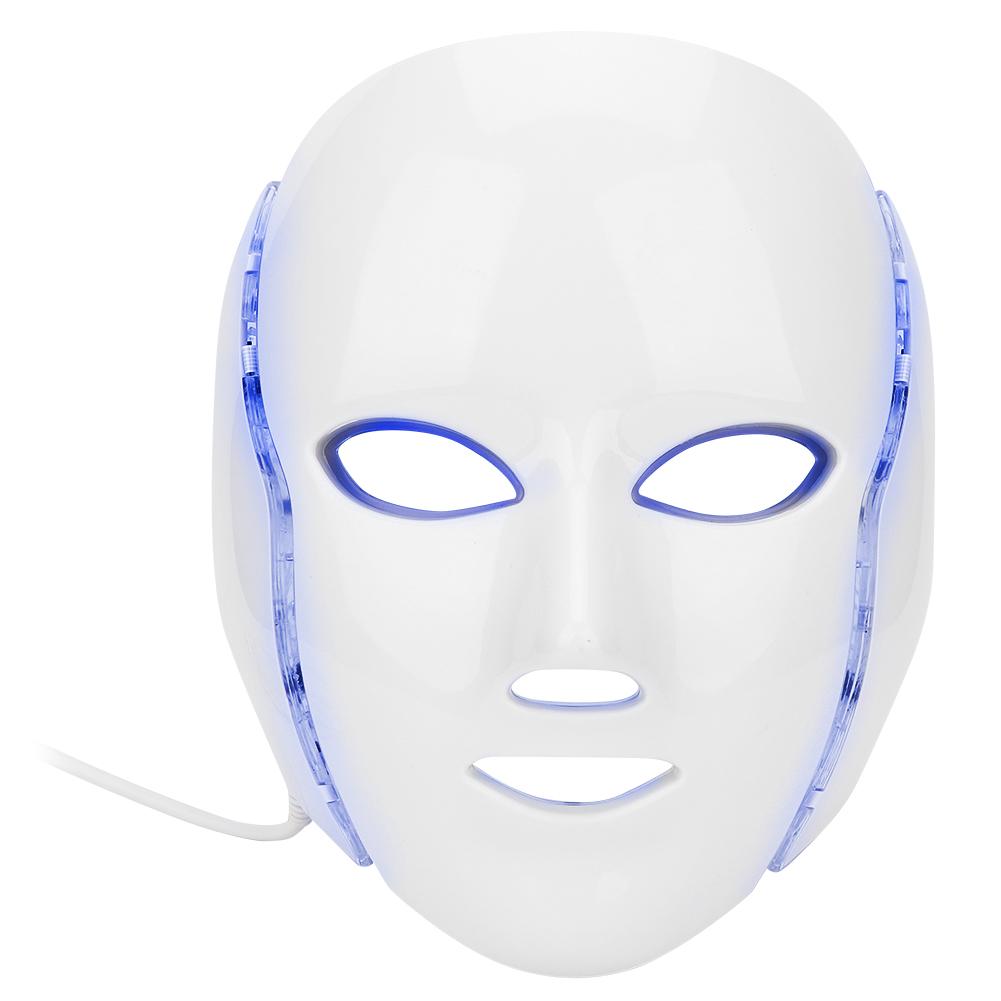 7 цветов фотонная светодиодная маска для лица против морщин удаление акне омоложение кожи машина ЕС вилка 110 ~ 240 В