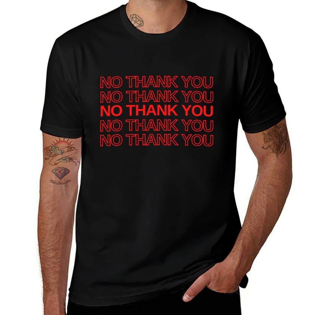 No Thank You Takeout Bag Tshirt Minimal Art Print Tshirt