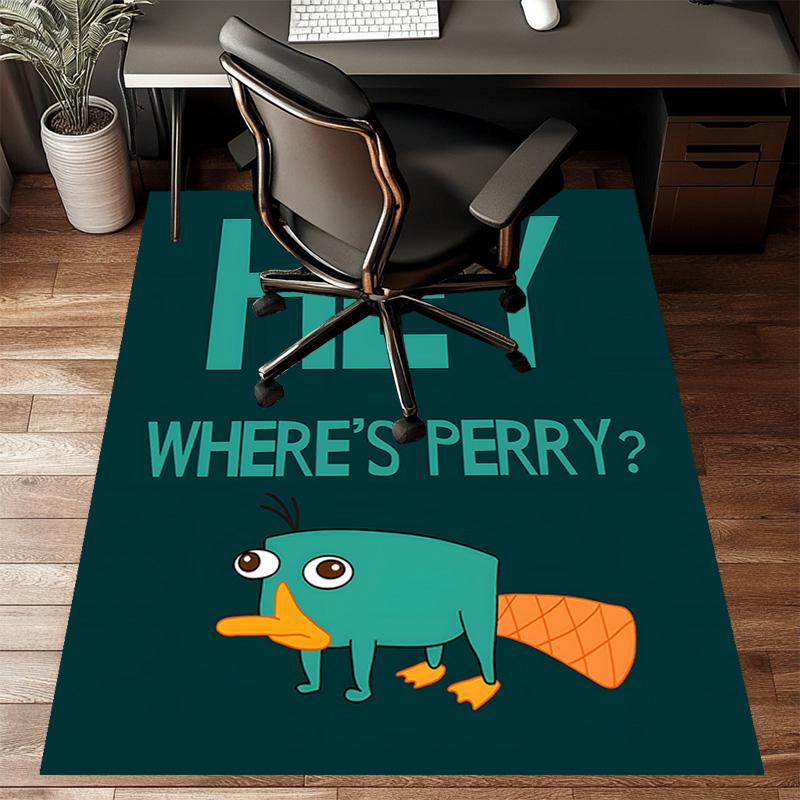 1pc P-Phineas and Ferb Design Printed Area Rug Carpet for Bedroom Living Room Home Decor Rugs Mat Non Slip Mat Rug for Bedside